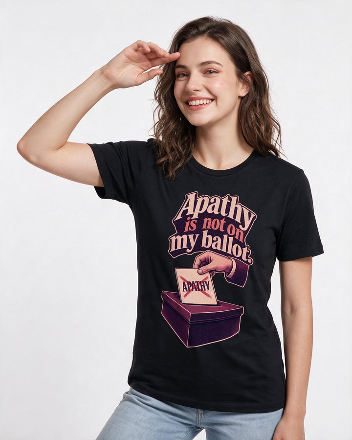 Political Statement Black T-Shirt for Women – Everyday Expression Graphic Tee product image 1