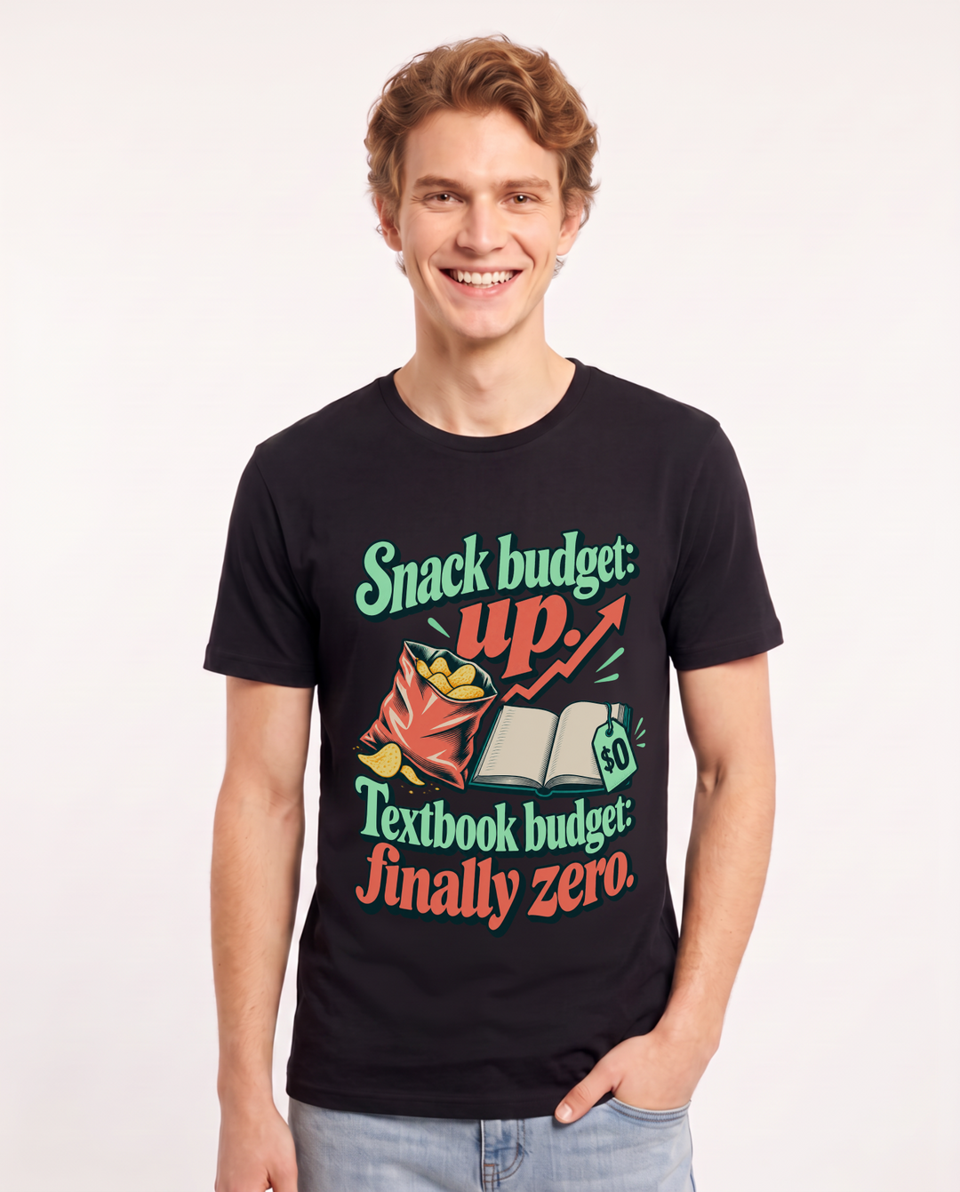Graduation Black T-Shirt for Men – Everyday Expression Graphic Tee product image 3