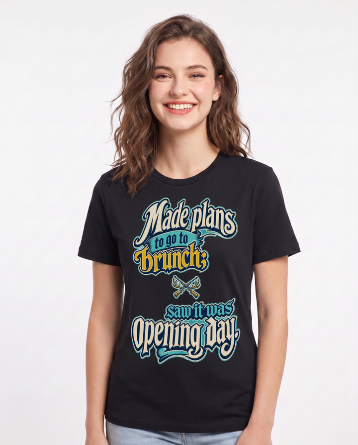 Hunting Black T-Shirt for Women – Everyday Expression Graphic Tee product image 1