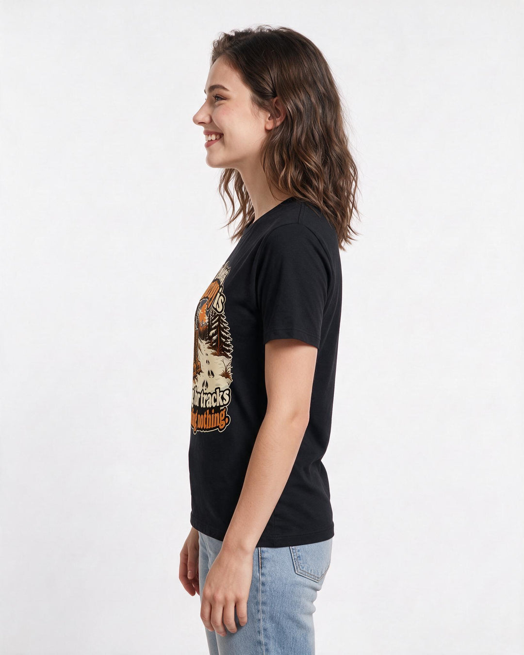 Hunting Black T-Shirt for Women – Everyday Expression Graphic Tee product image 2