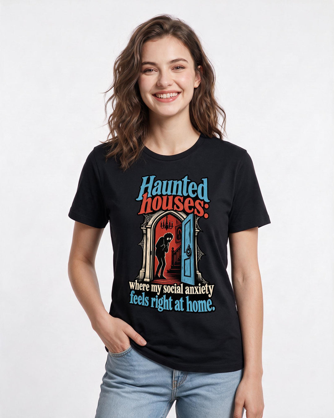 Halloween Black T-Shirt for Women – Halloween Theme Graphic Tee product image 1