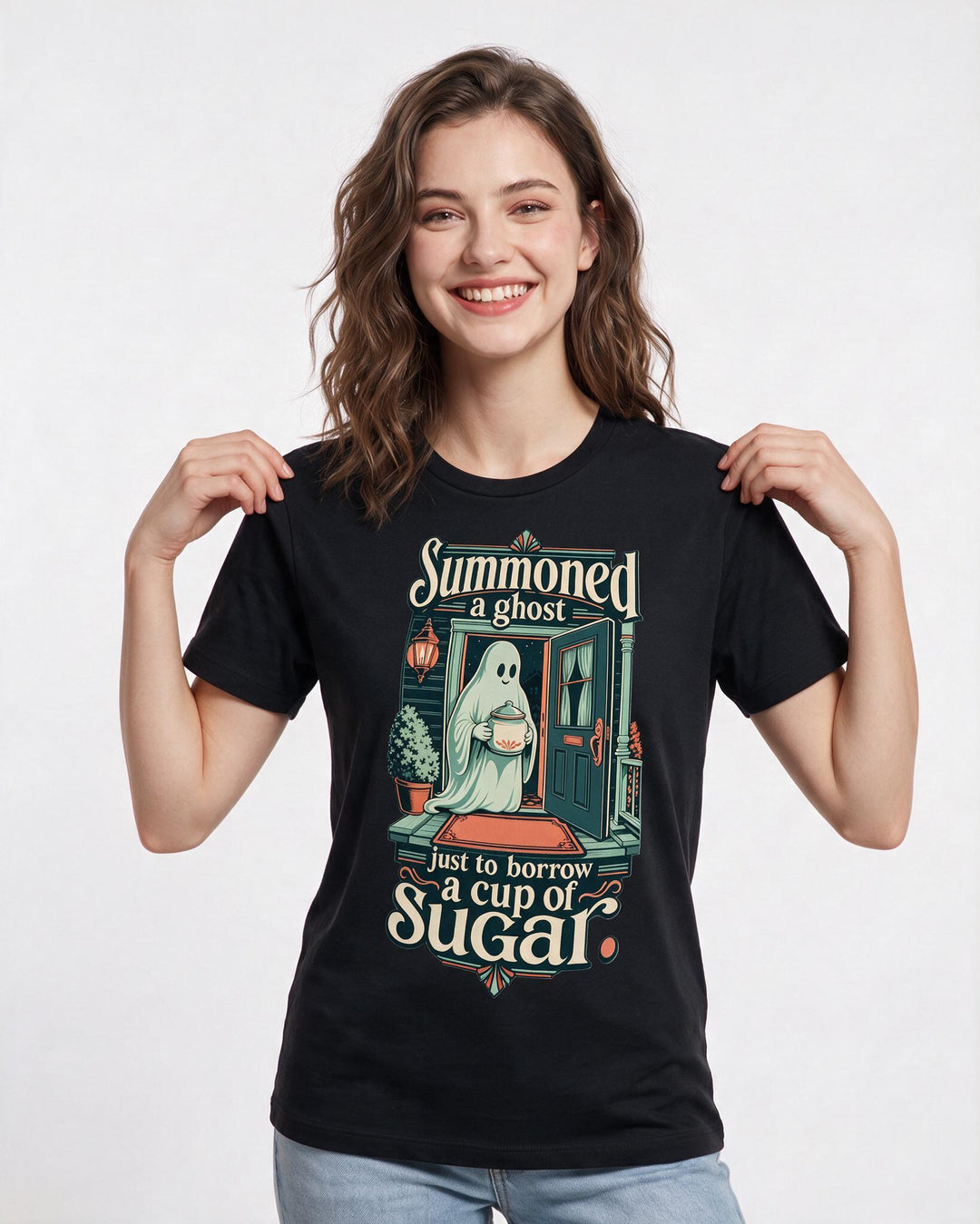 Halloween Black T-Shirt for Women – Halloween Theme Graphic Tee product image 1