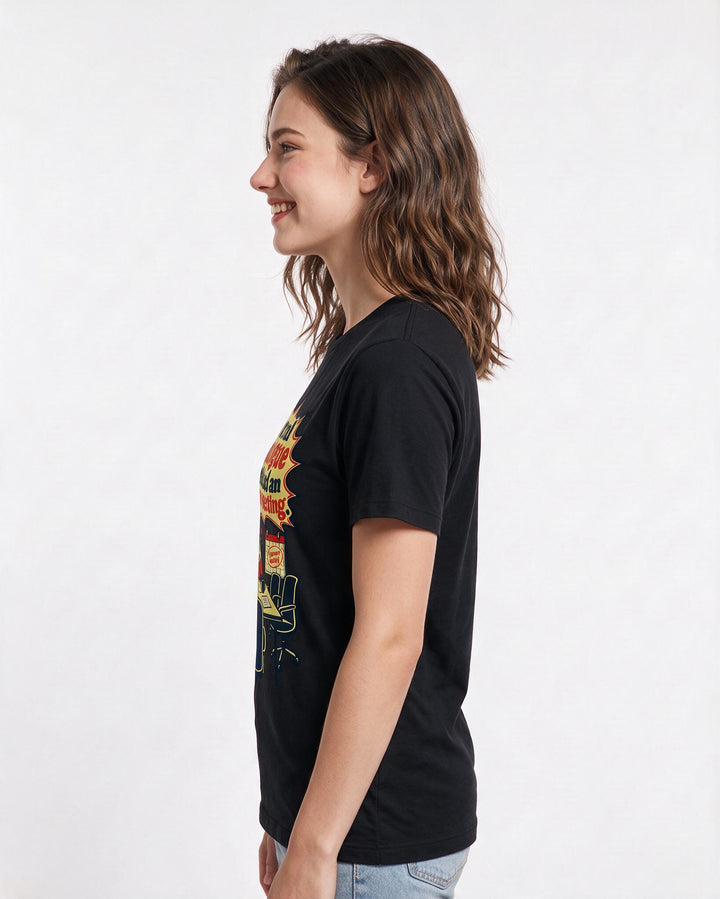 Meme Black T-Shirt for Women – Everyday Expression Graphic Tee product image 2