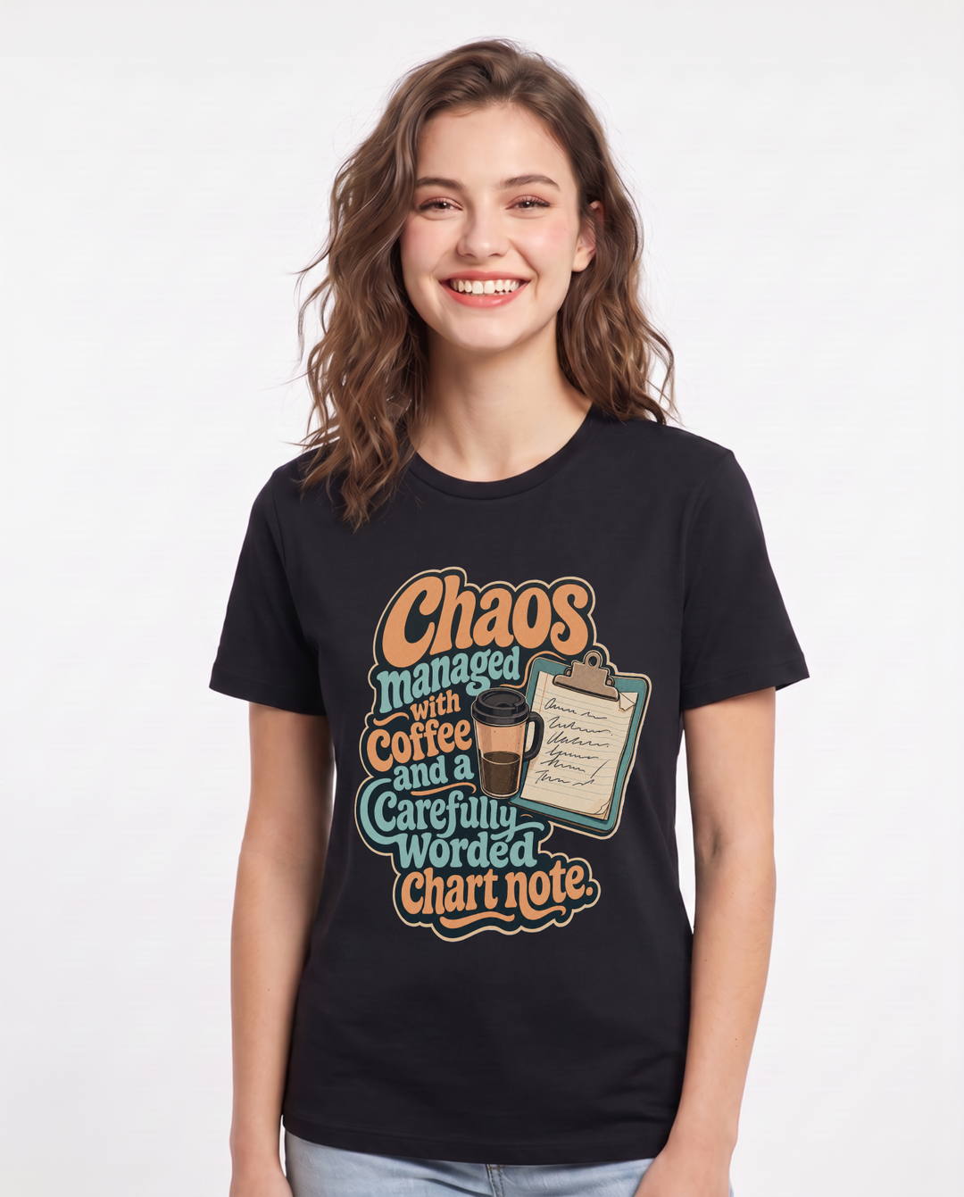 Nurse Black T-Shirt for Women – Nursing Life Graphic Tee product image 3