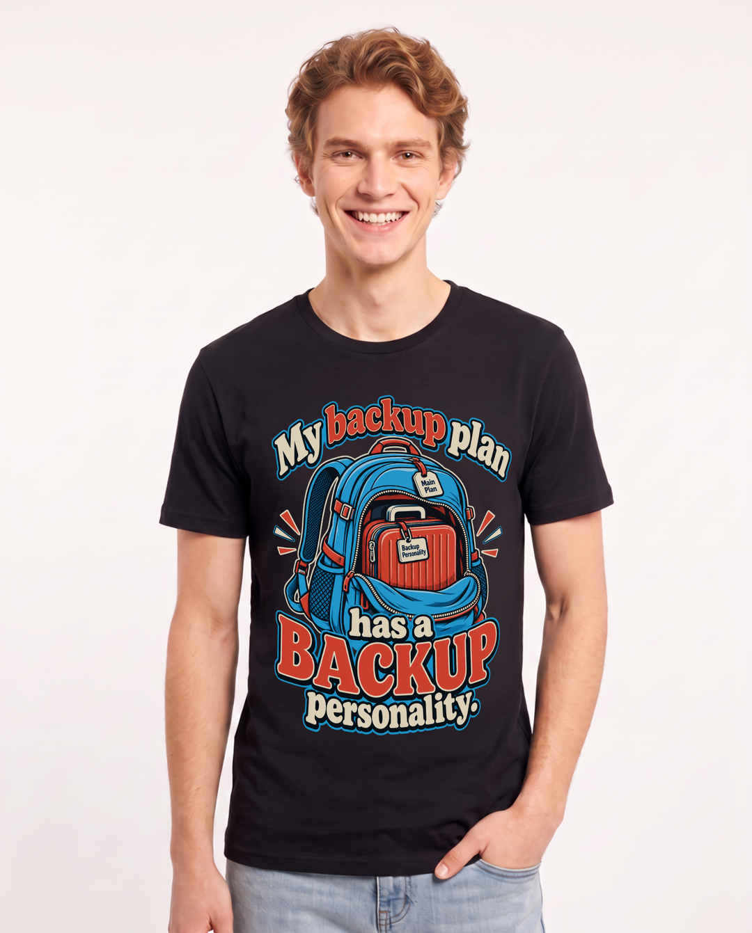 Meme Black T-Shirt for Men – Everyday Expression Graphic Tee product image 3