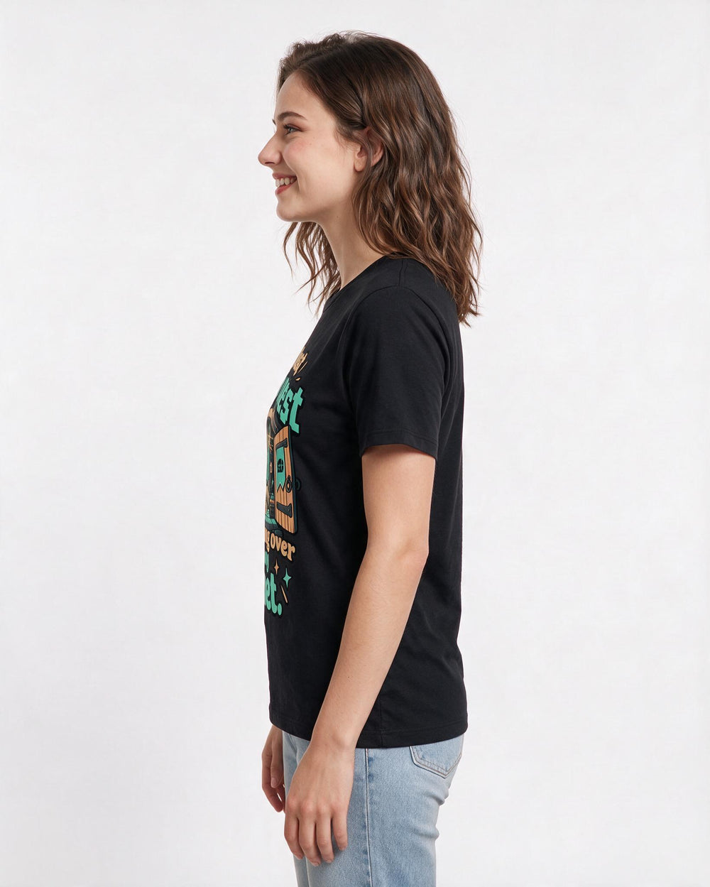 Gaming Black T-Shirt for Women – Game Night Graphic Tee product image 2