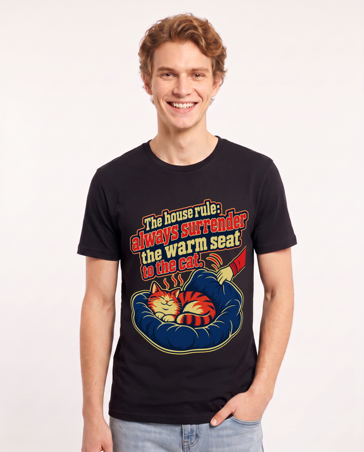 Cat Lover Black T-Shirt for Men – Everyday Expression Graphic Tee product image 3