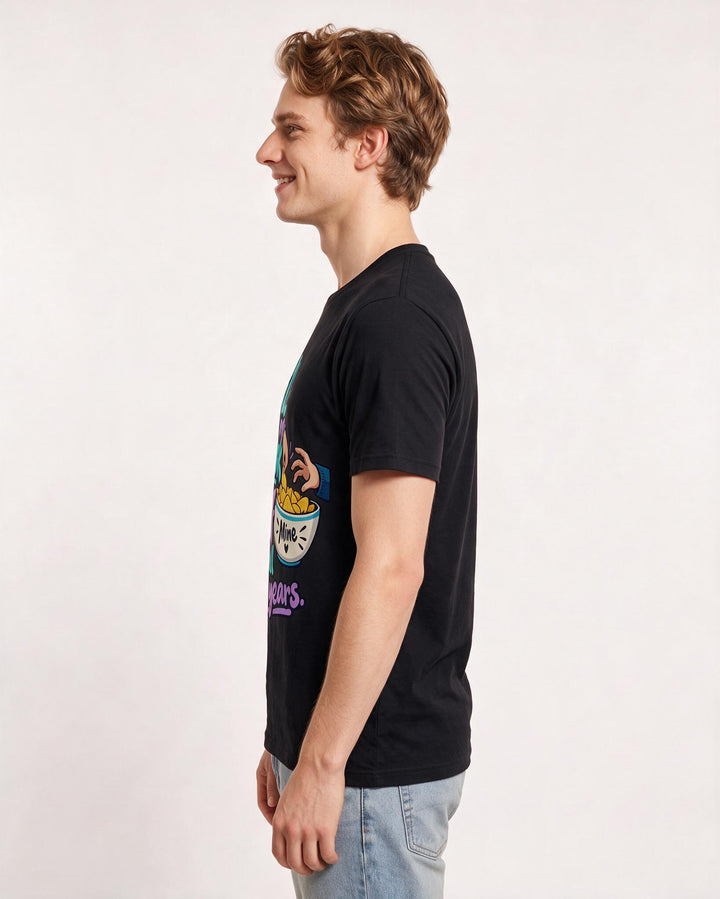 Couples Black T-Shirt for Men – Everyday Expression Graphic Tee product image 2