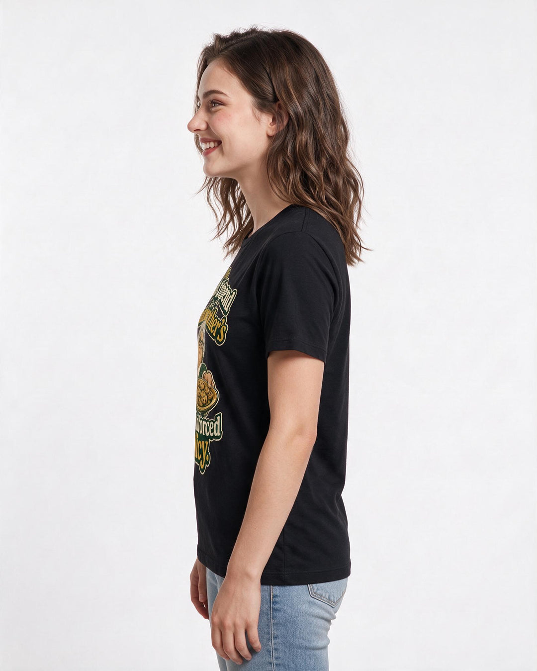 Grandparent Women's Black T-Shirt – The Snack Stipend is a Grandmother’s Most Enforced Policy. product image 2
