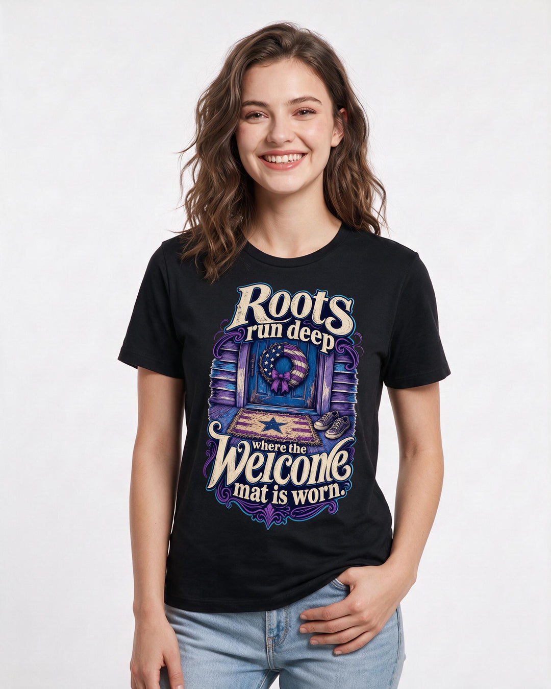 Patriotic Black T-Shirt for Women – Everyday Expression Graphic Tee product image 1