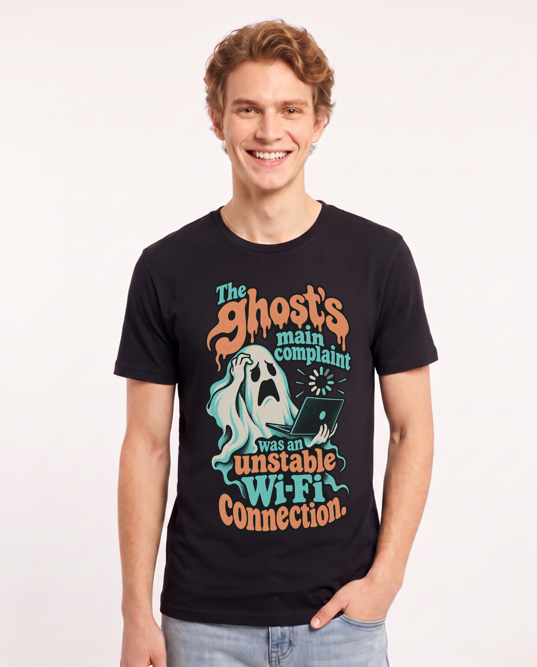 Halloween Black T-Shirt for Men – Halloween Theme Graphic Tee product image 3