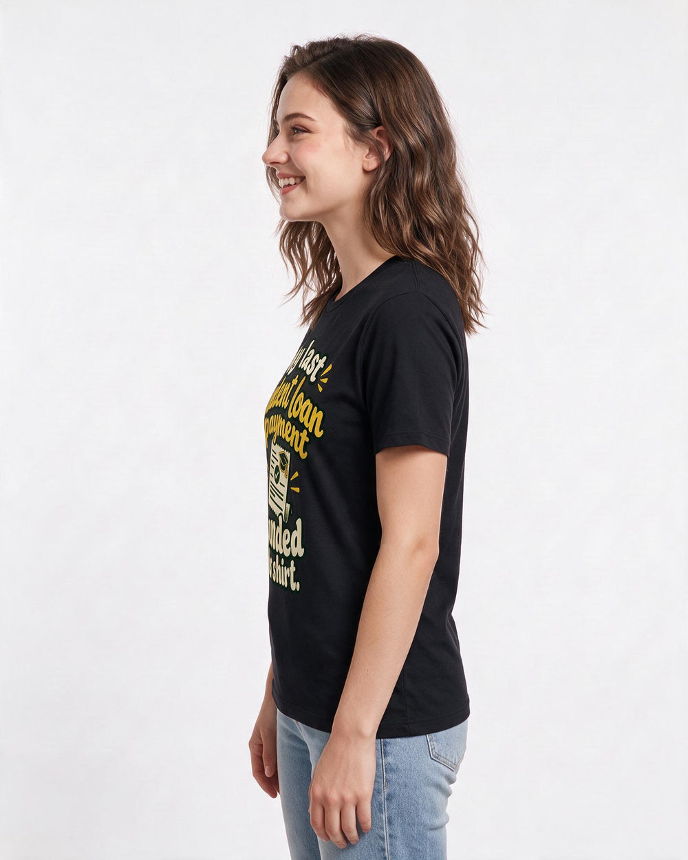 Graduation Black T-Shirt for Women – Everyday Expression Graphic Tee product image 2