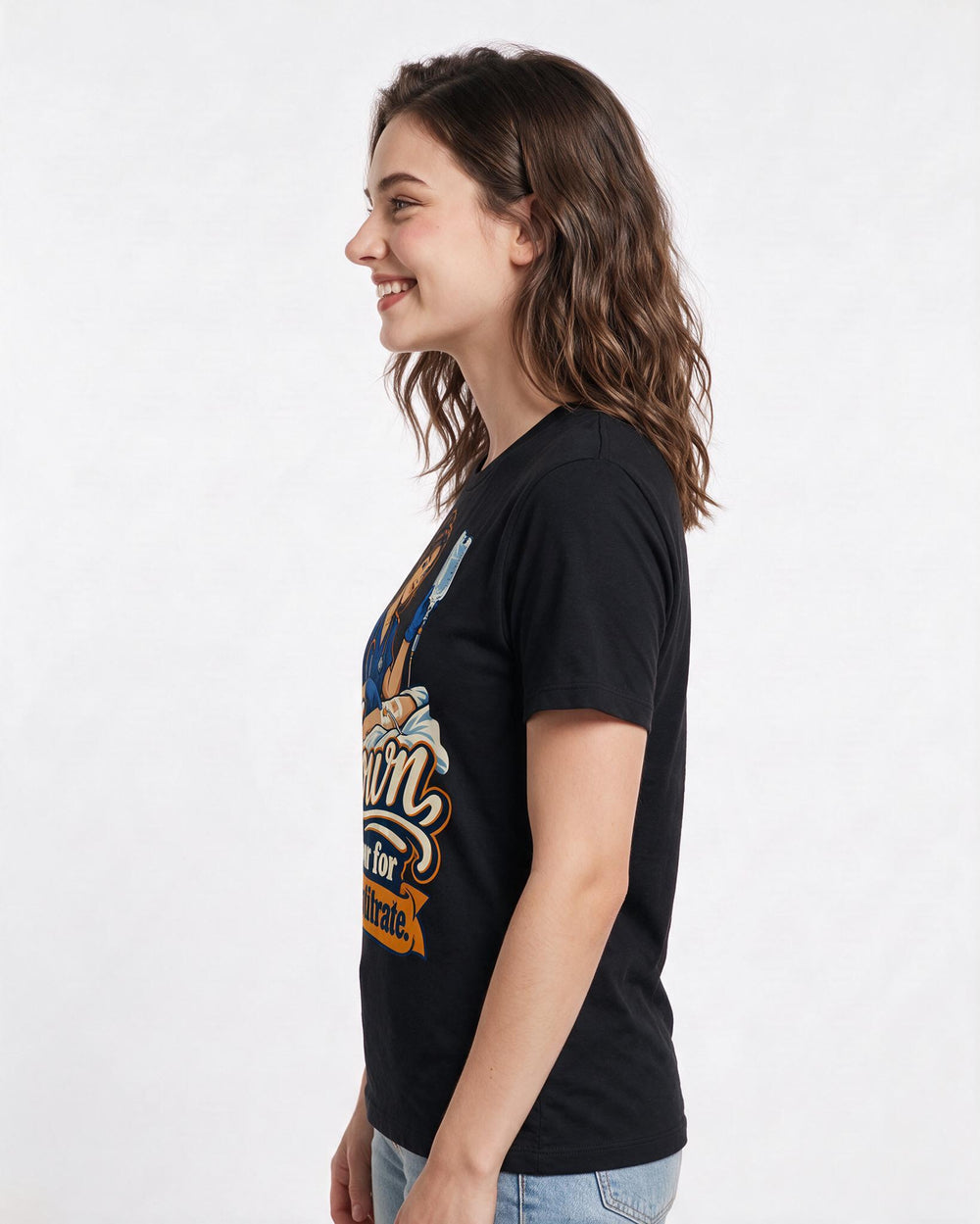 Nurse Black T-Shirt for Women – Nursing Life Graphic Tee product image 2