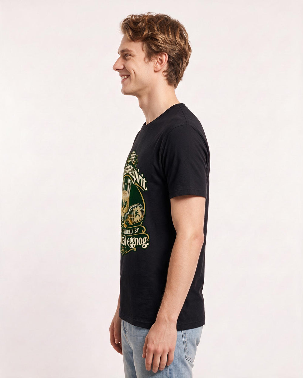 Christmas Black T-Shirt for Men – Holiday Theme Graphic Tee product image 2
