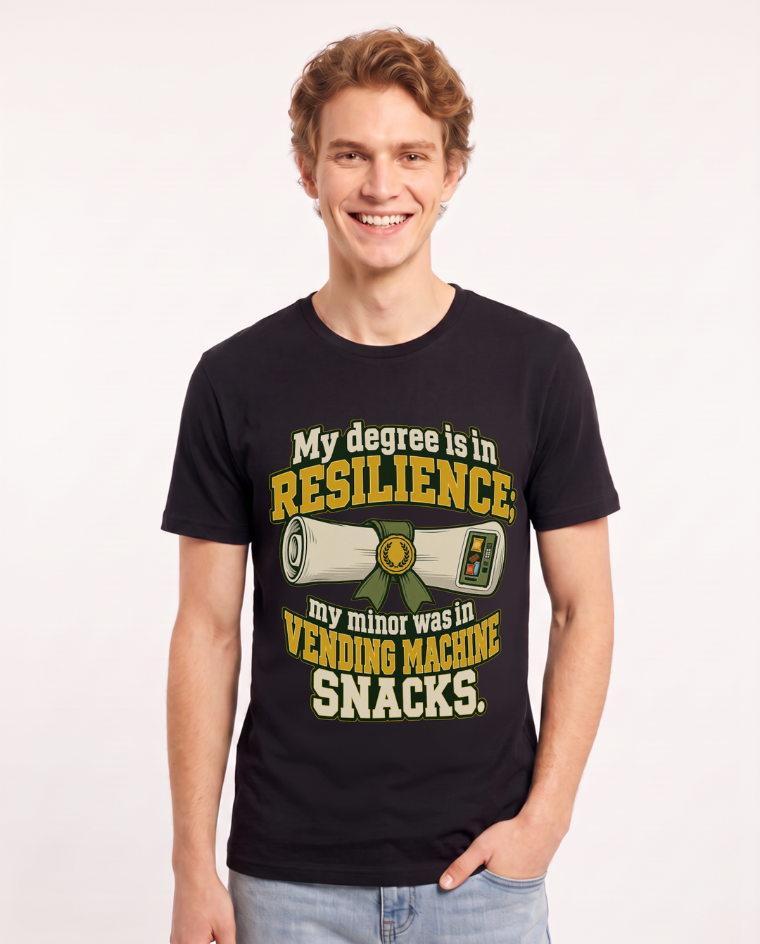 Graduation Black T-Shirt for Men – Everyday Expression Graphic Tee product image 3