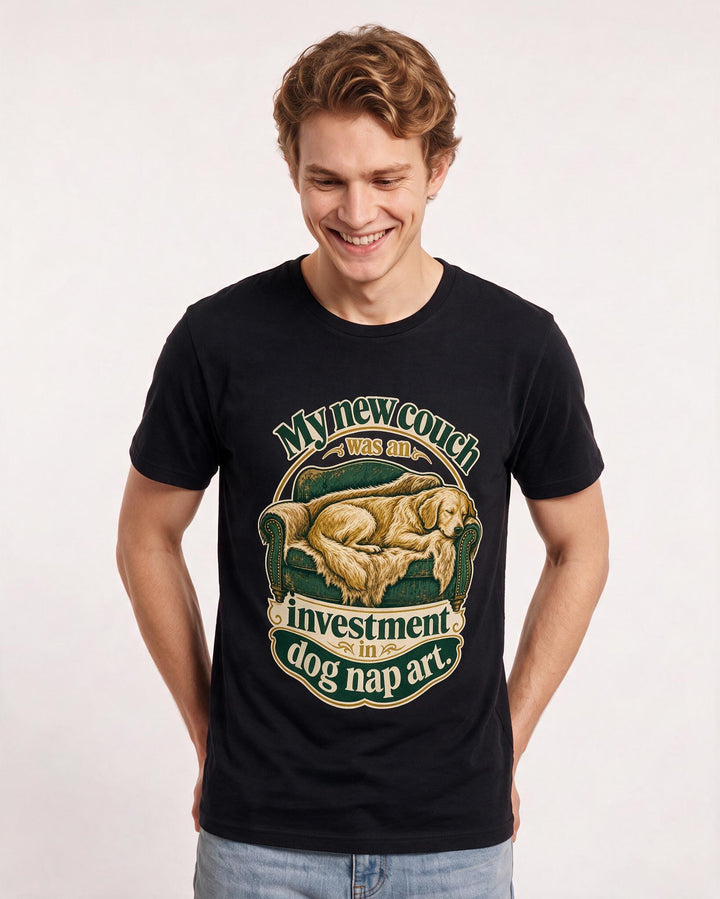 Cat Lover Black T-Shirt for Men – Everyday Expression Graphic Tee product image 1
