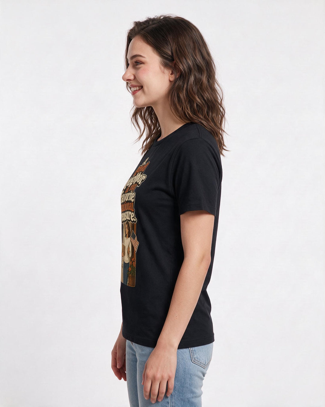 Patriotic Black T-Shirt for Women – Everyday Expression Graphic Tee product image 2