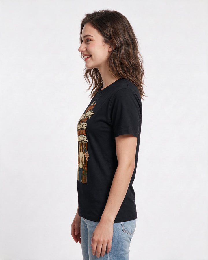 Patriotic Black T-Shirt for Women – Everyday Expression Graphic Tee product image 2