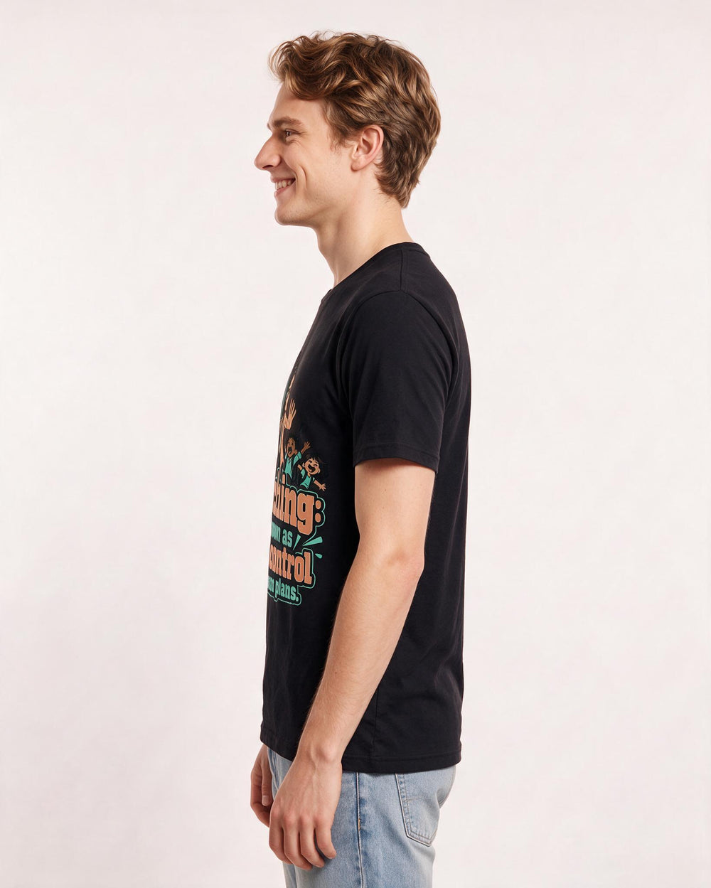 Teacher Black T-Shirt for Men – Everyday Expression Graphic Tee product image 2