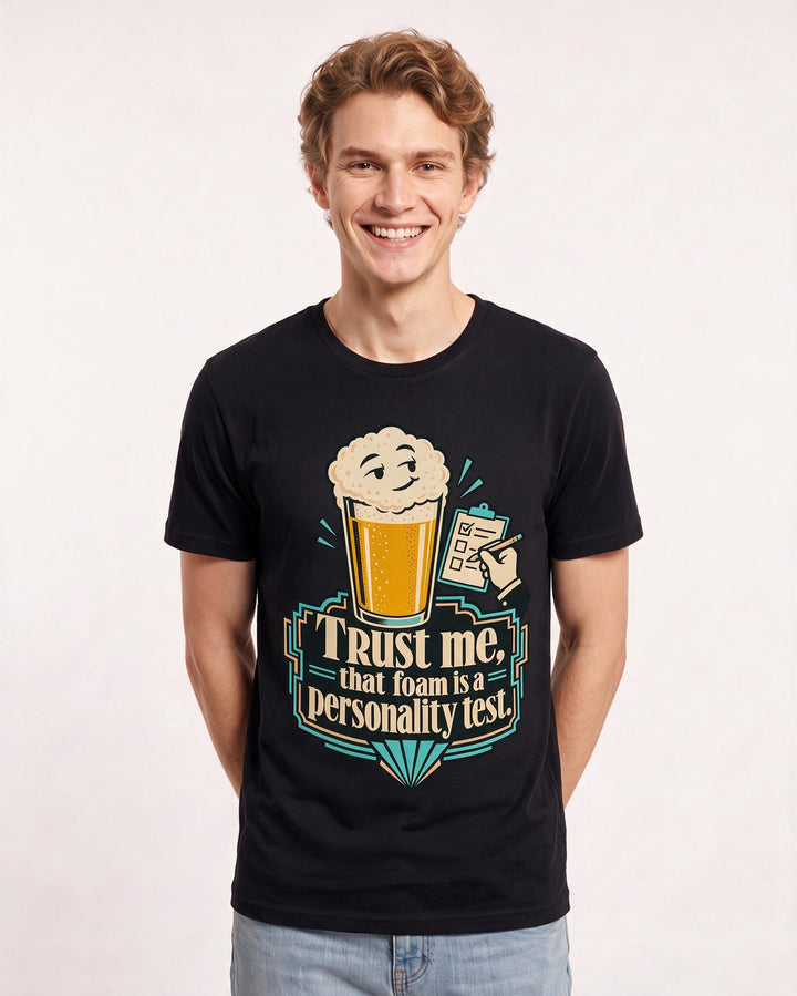 Beer Black T-Shirt for Men – Everyday Expression Graphic Tee product image 1