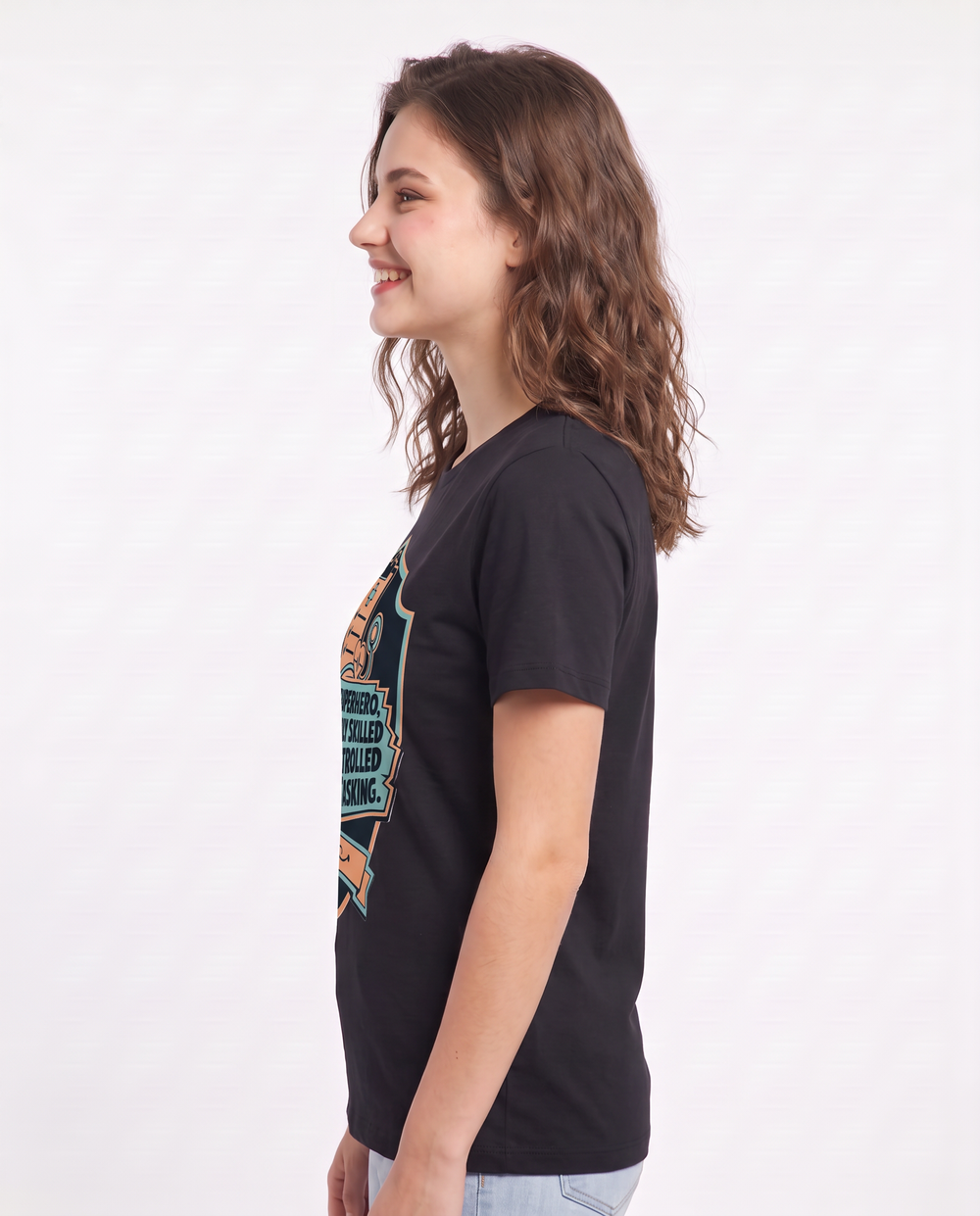 Nurse Gift Women's Black T-Shirt - Not a superhero, just highly product image 2