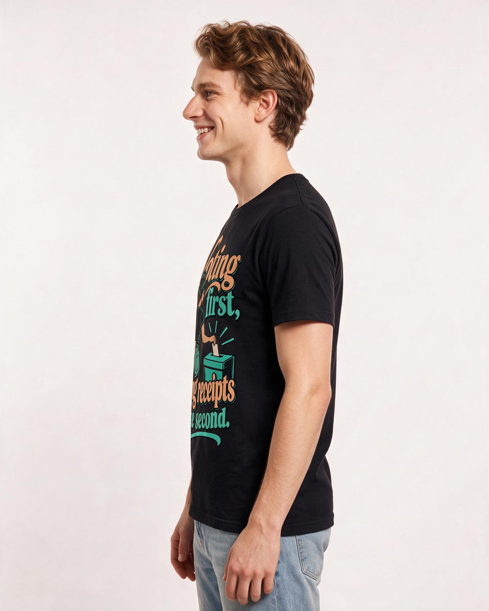 Political Statement Black T-Shirt for Men – Everyday Expression Graphic Tee product image 2