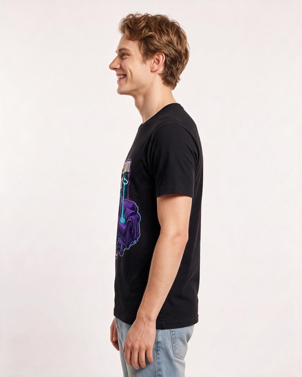 Gaming Men's Black T-Shirt – Respawn point confirmed: the couch after work product image 2