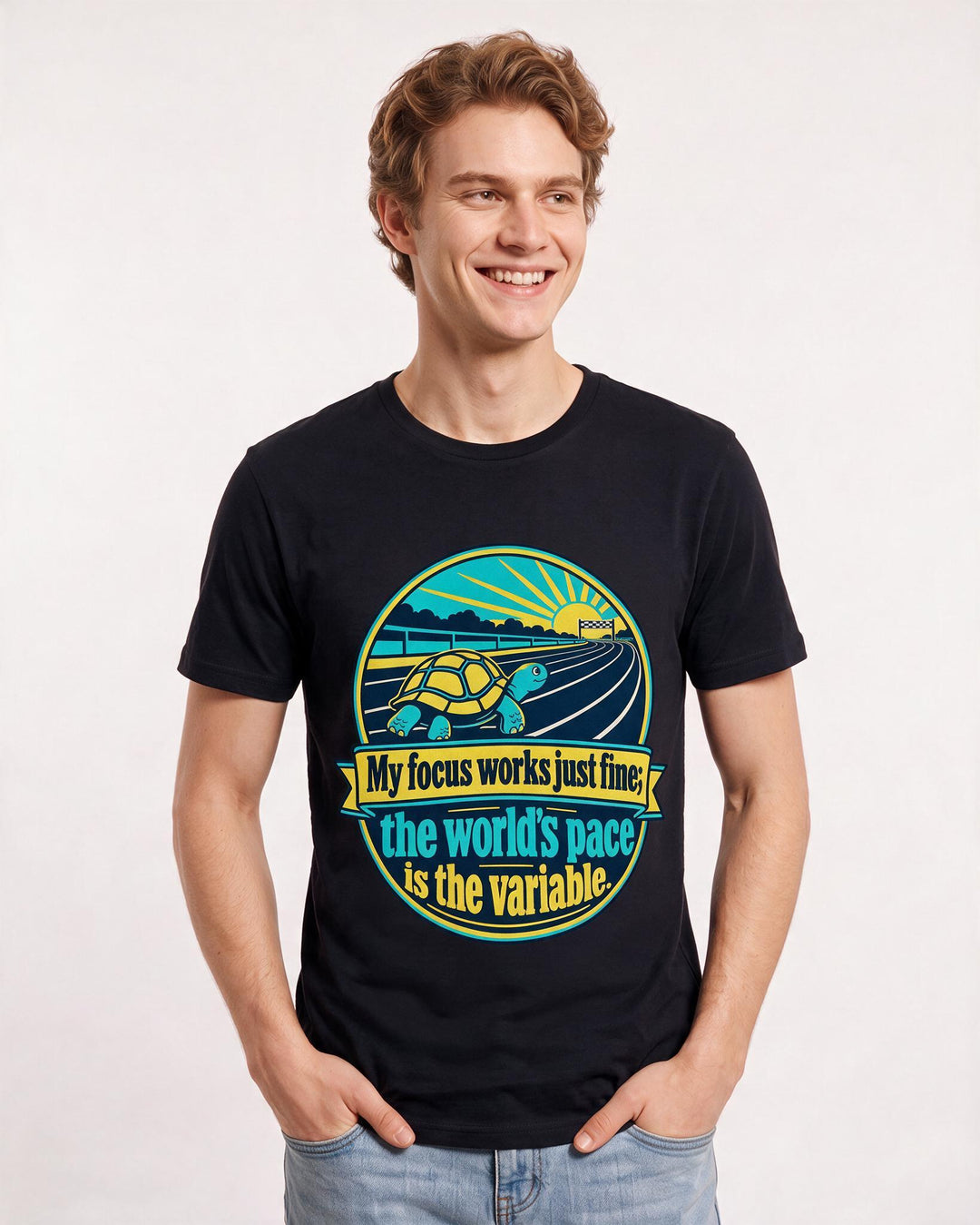 Neurodiversity Black T-Shirt for Men – Everyday Expression Graphic Tee product image 1