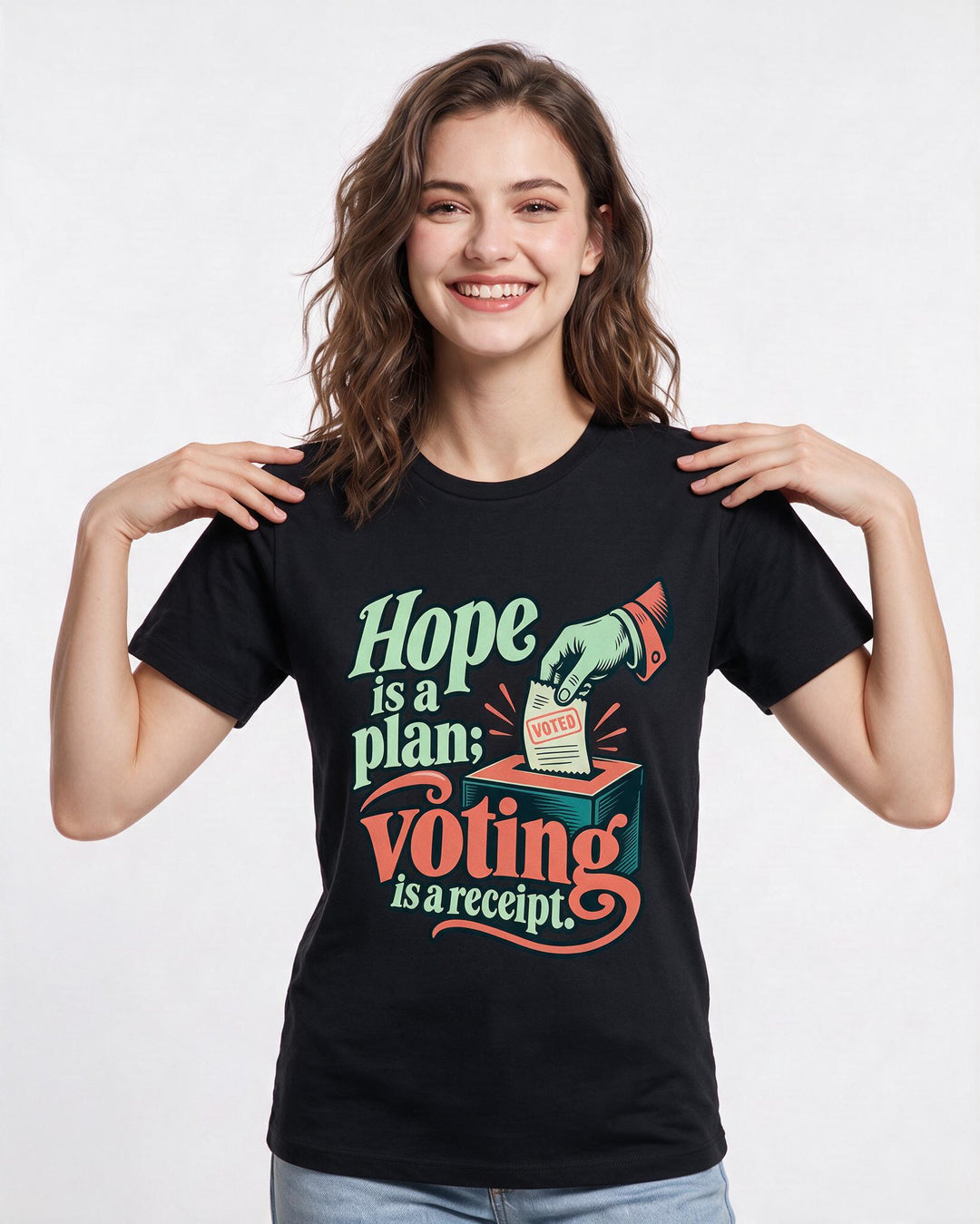 Political Statement Black T-Shirt for Women – Everyday Expression Graphic Tee product image 1