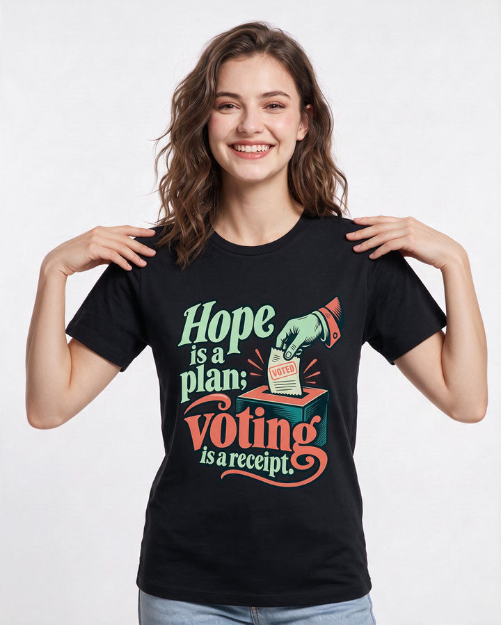 Political Statement Black T-Shirt for Women – Everyday Expression Graphic Tee product image 1