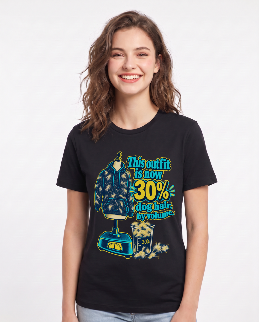 Cat Lover Black T-Shirt for Women – Everyday Expression Graphic Tee product image 3