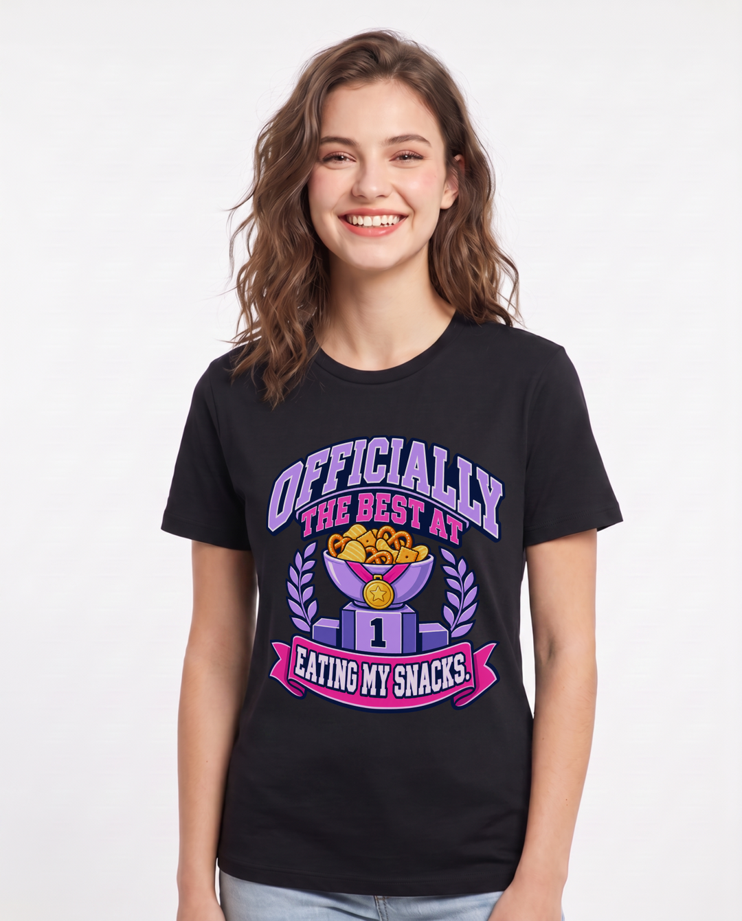 Couples Black T-Shirt for Women – Everyday Expression Graphic Tee product image 3