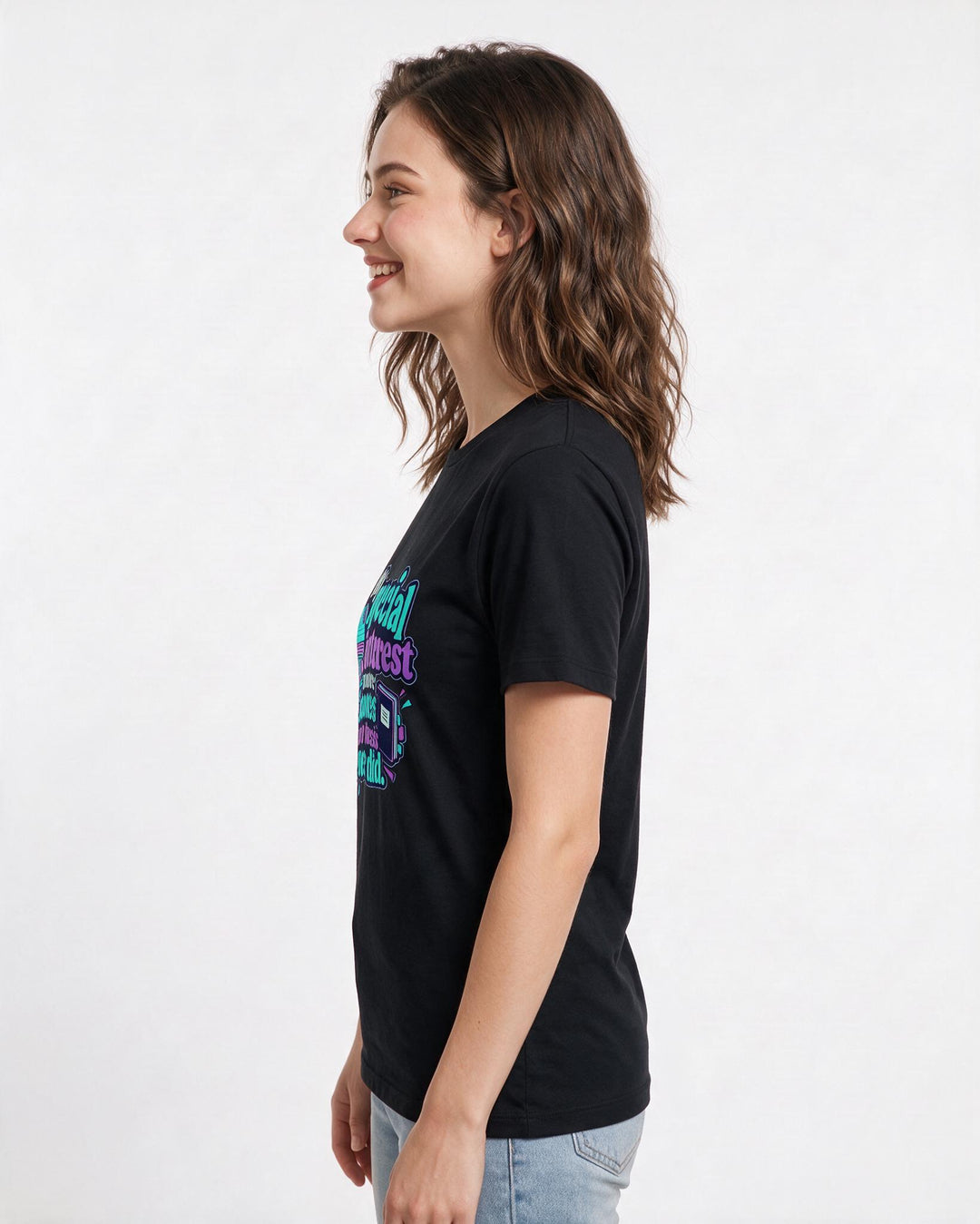 Neurodiversity Black T-Shirt for Women – Everyday Expression Graphic Tee product image 2