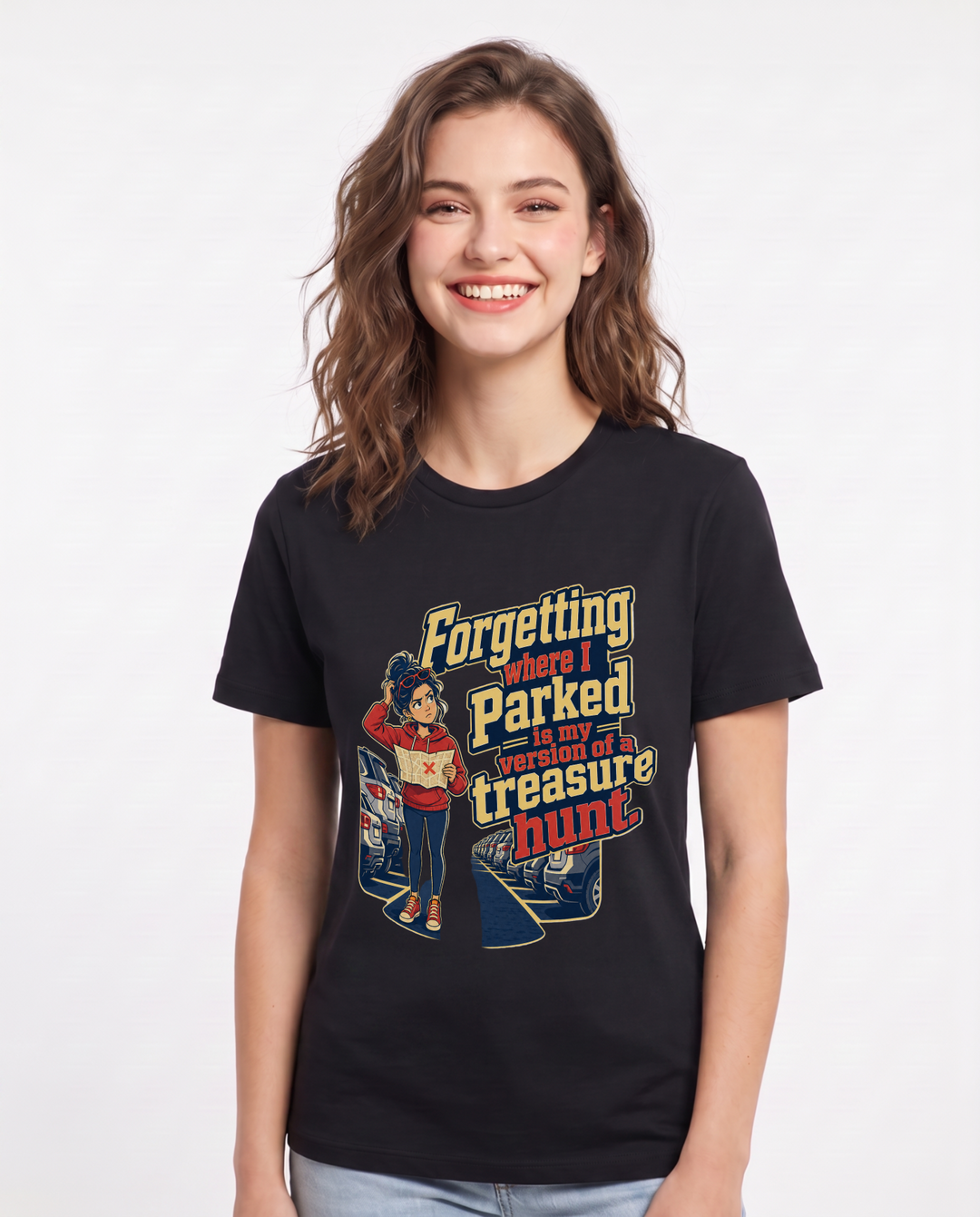 Meme Black T-Shirt for Women – Everyday Expression Graphic Tee product image 1