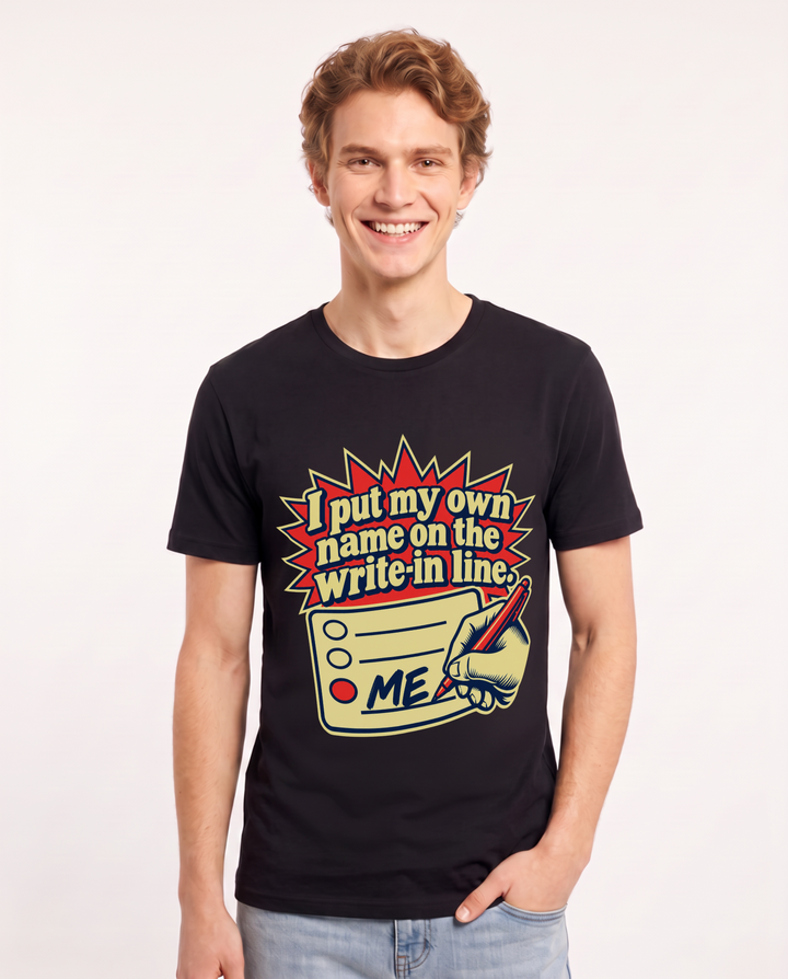 Political Statement Black T-Shirt for Men – Everyday Expression Graphic Tee product image 3
