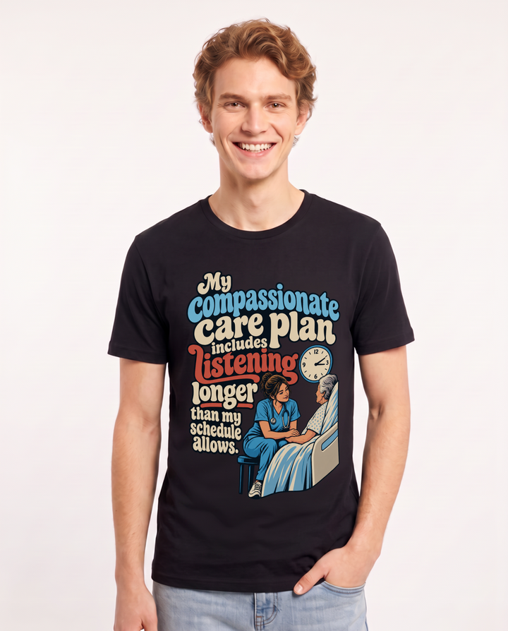Nurse Black T-Shirt for Men – Nursing Life Graphic Tee product image 3