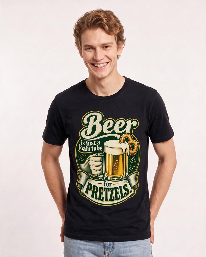 Beer Black T-Shirt for Men – Everyday Expression Graphic Tee product image 1