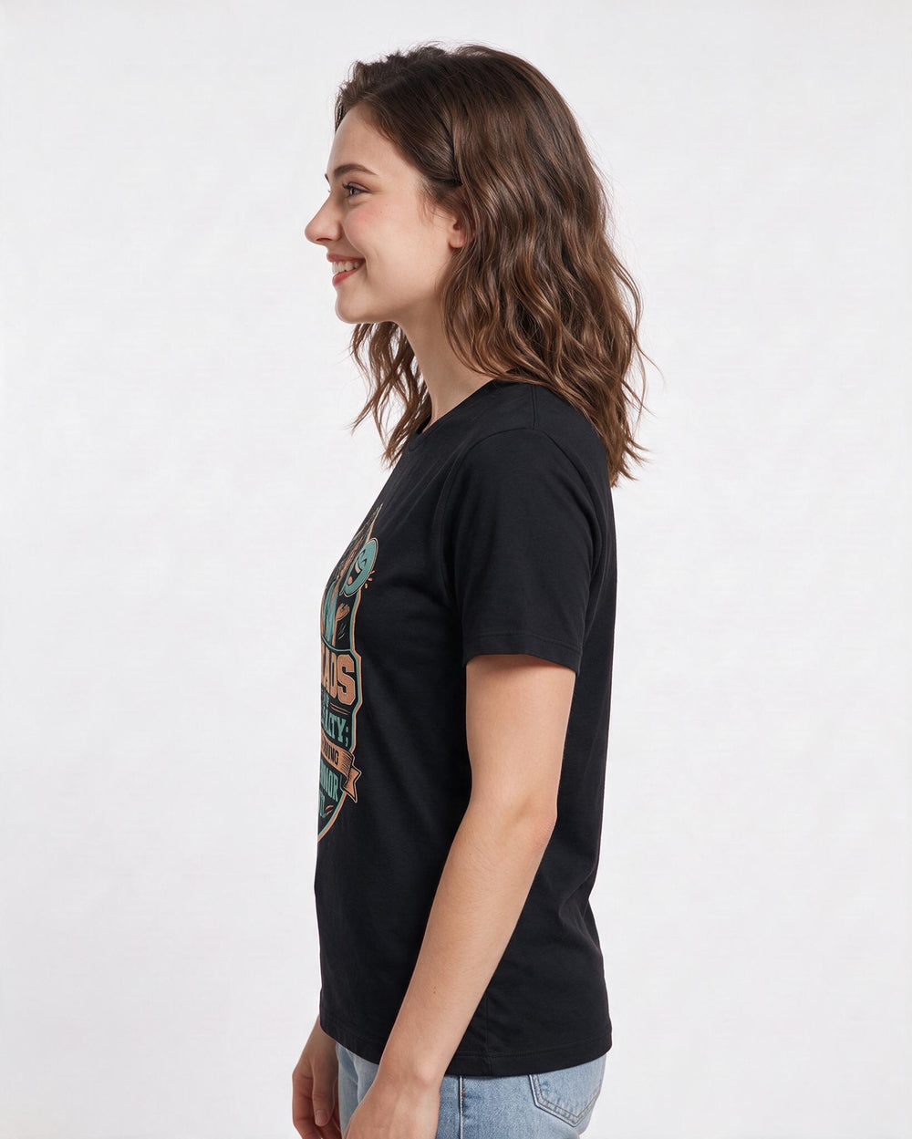 Nurse Black T-Shirt for Women – Nursing Life Graphic Tee product image 2