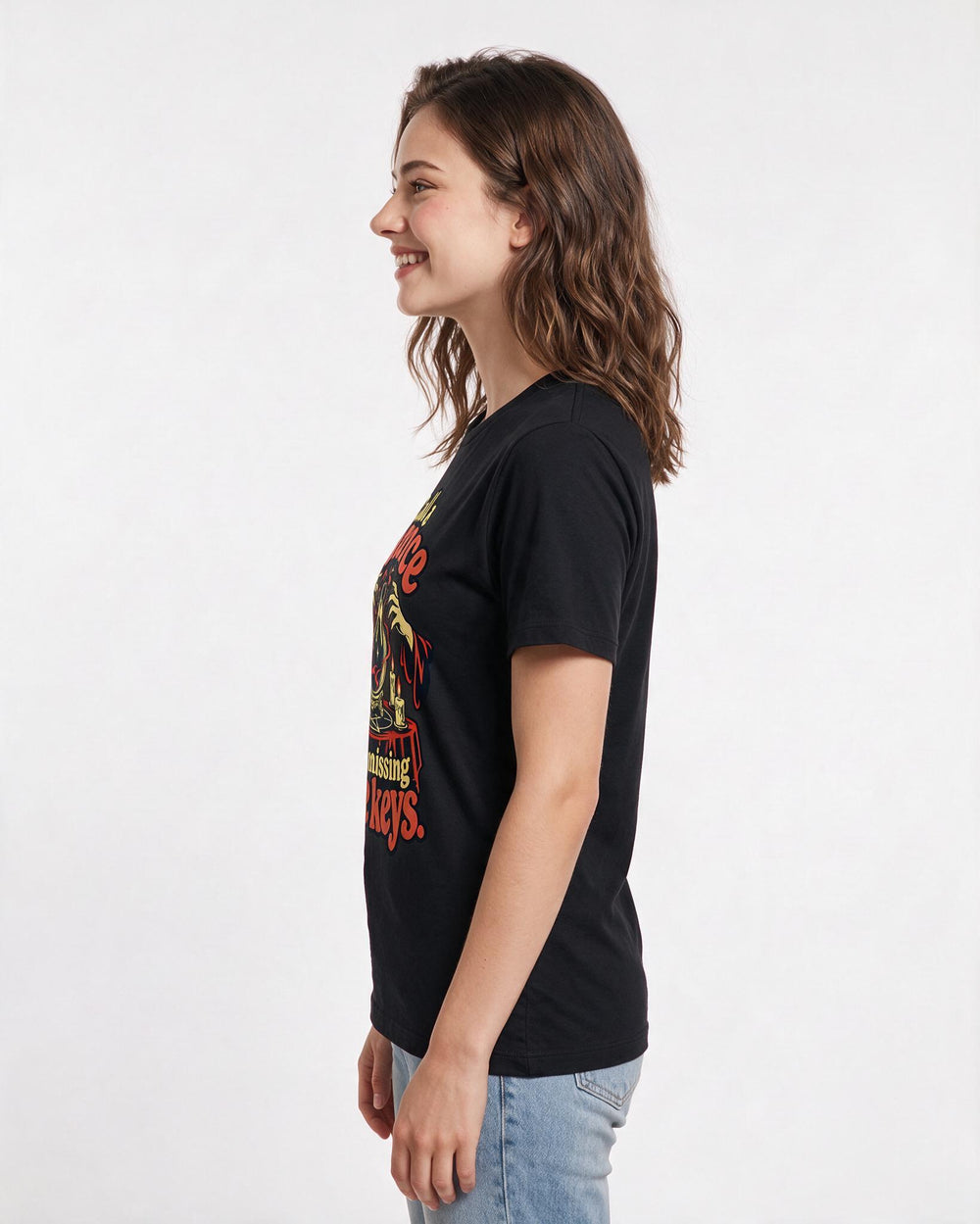 Halloween Black T-Shirt for Women – Halloween Theme Graphic Tee product image 2