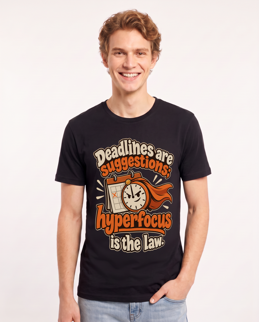 Neurodiversity Black T-Shirt for Men – Everyday Expression Graphic Tee product image 3