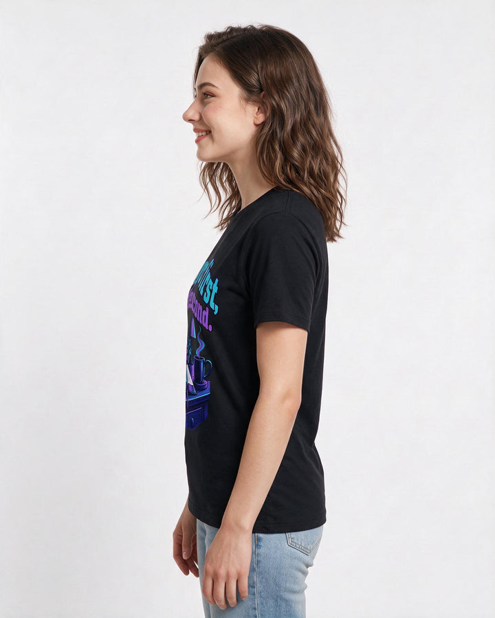 Christian Faith Black T-Shirt for Women – Everyday Expression Graphic Tee product image 2