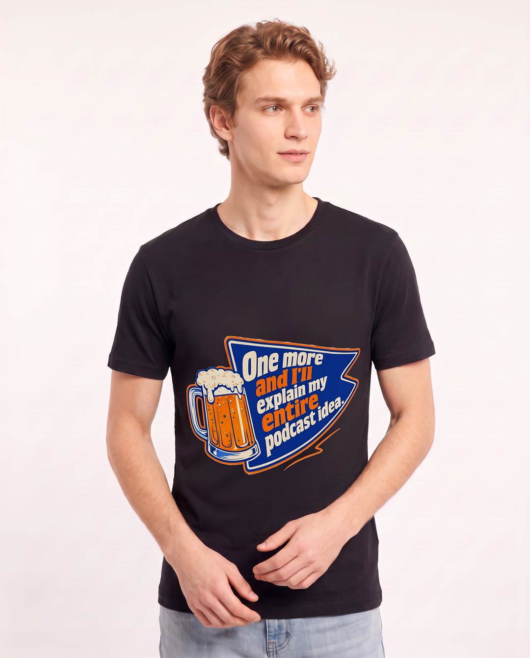 Funny Beer Men's Black T-Shirt - One more and I'll explain my entire product image 3