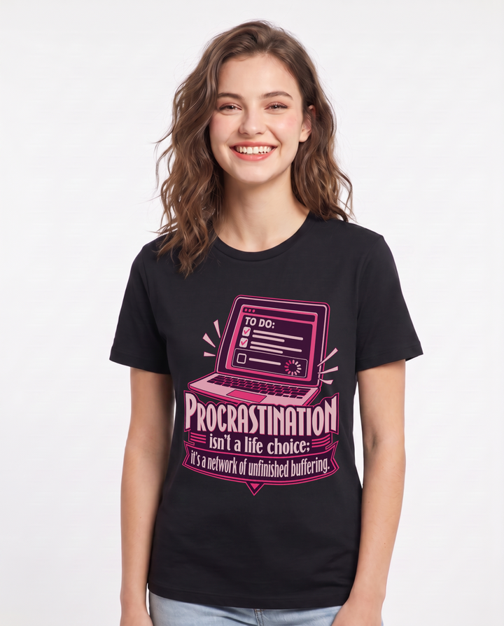 Meme Black T-Shirt for Women – Everyday Expression Graphic Tee product image 3