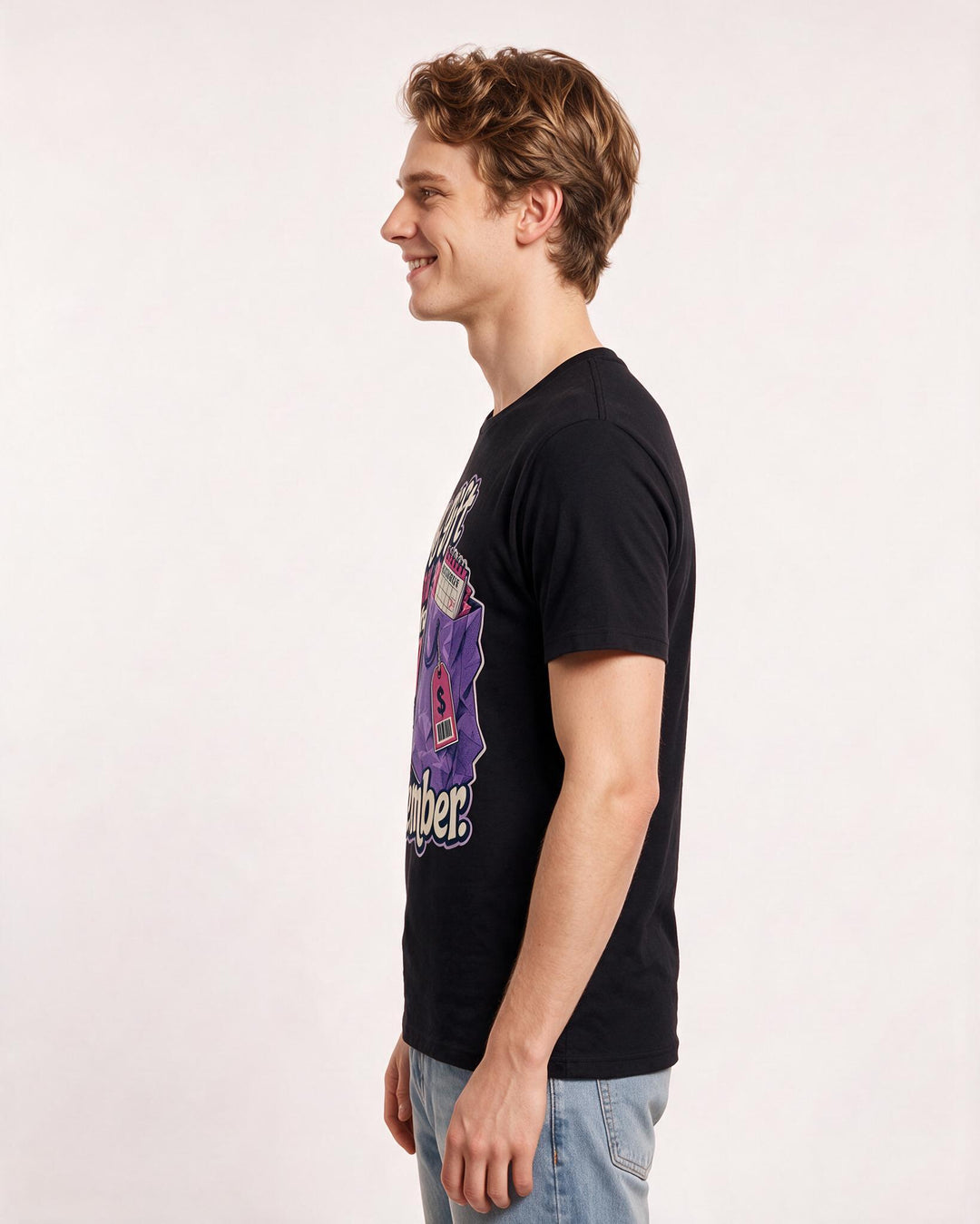Christmas Black T-Shirt for Men – Holiday Theme Graphic Tee product image 2