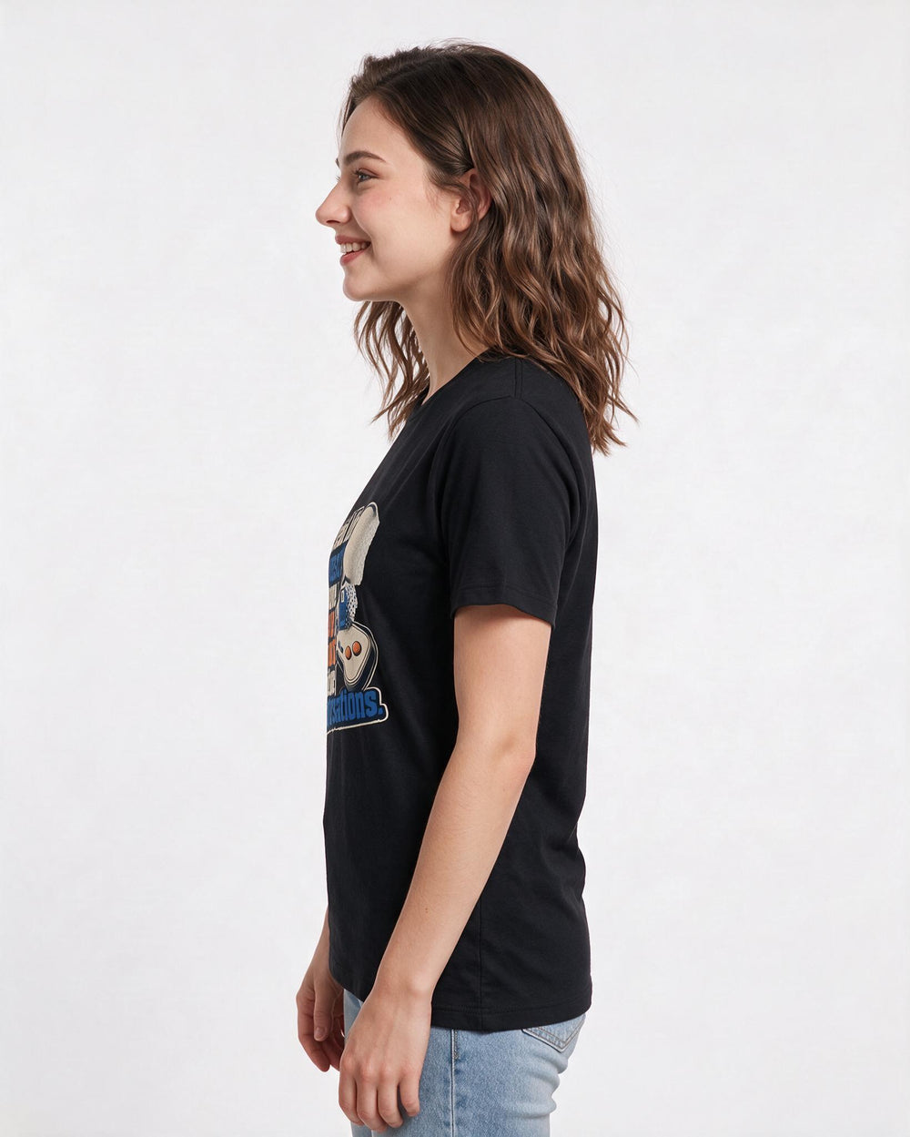 Gaming Black T-Shirt for Women – Game Night Graphic Tee product image 2
