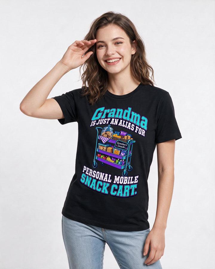 Grandparent Black T-Shirt for Women – Everyday Expression Graphic Tee product image 1