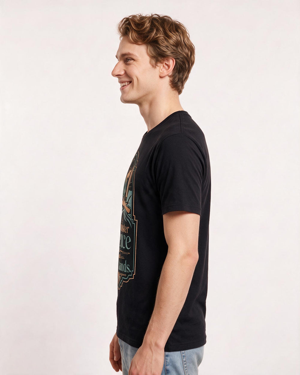 Nurse Men's Black T-Shirt – I administer silence and hold hands. product image 2