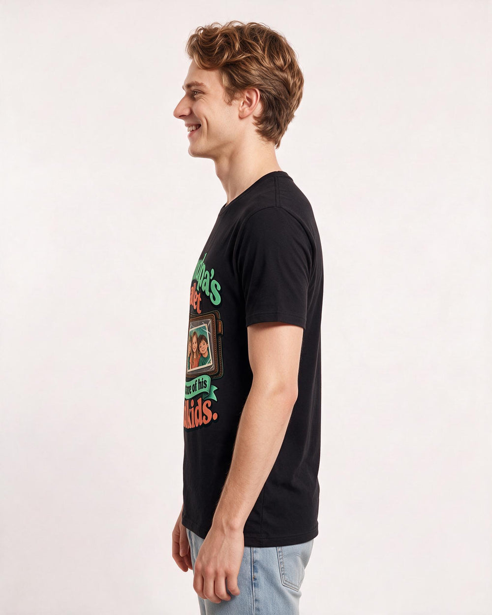 Grandparent Black T-Shirt for Men – Everyday Expression Graphic Tee product image 2
