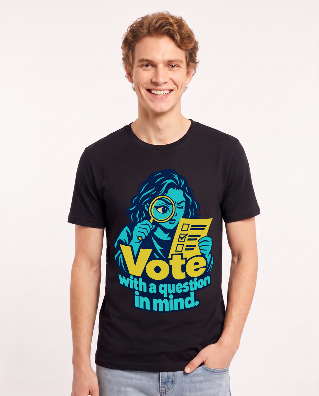 Political Statement Black T-Shirt for Men – Everyday Expression Graphic Tee product image 3