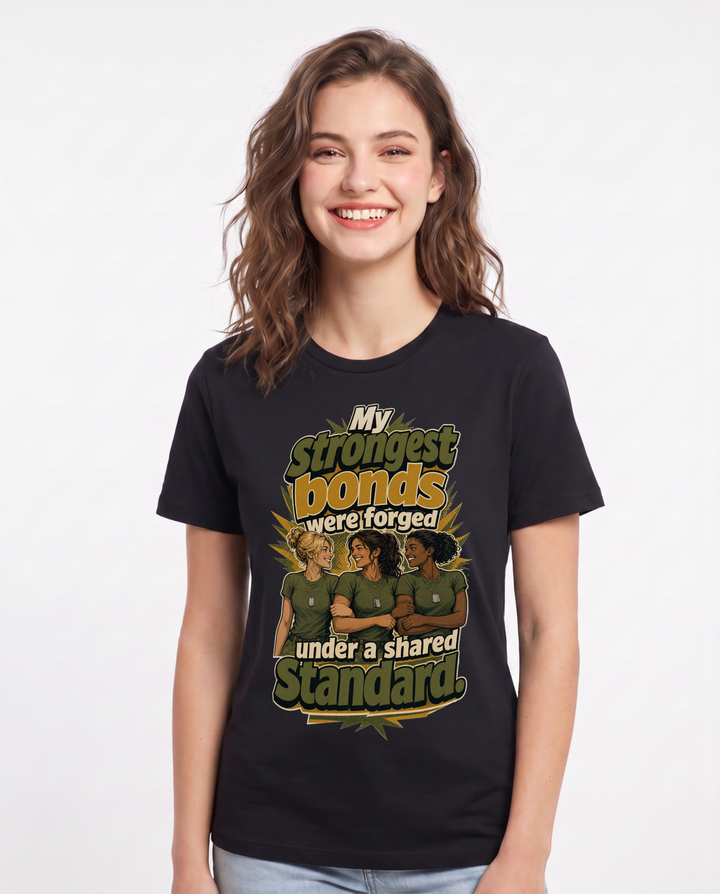 Veteran Black T-Shirt for Women – Everyday Expression Graphic Tee product image 3